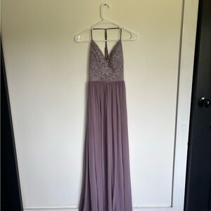 Elegant Lavender Lace City Studios Evening Gown